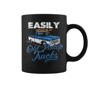 Easily Distracted By Old Pickup Trucks Classic Cars Coffee Mug | Mazezy