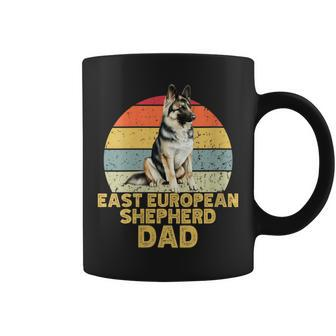 East European Shepherd Dog Dad Retro Dogs Lover & Owner Coffee Mug | Mazezy