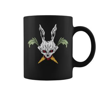 Easter Jolly Bunny Skull Horror Carrot Crossbones Easter Coffee Mug | Mazezy
