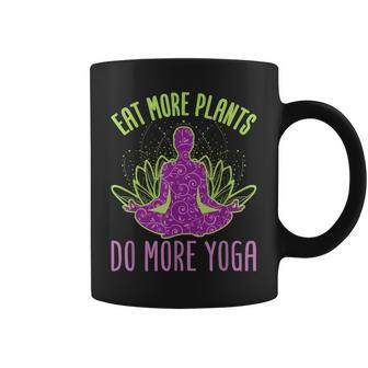 Eat More Plants Do More Yoga Vegetarian Vegan Coffee Mug - Thegiftio UK