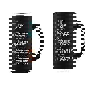 Eat Sleep Anime Gaming Repeat Funny Otaku Gamer Coffee Mug - Seseable