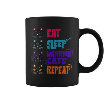Eat-Sleep-Cat Warrior-Repeat-Cat Lover Coffee Mug - Seseable