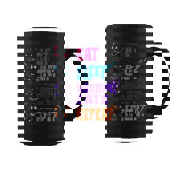 Eat-Sleep-Cat Warrior-Repeat-Cat Lover Coffee Mug | Seseable CA