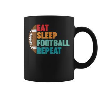 Eat Sleep Football Repeat For Ns Boys Girls Coffee Mug - Seseable