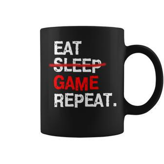 Eat Sleep Game Repeat Board Video Gamer Coffee Mug | Mazezy
