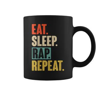 Eat Sleep Rap Repeat Retro Vintage Rapper Coffee Mug | Mazezy