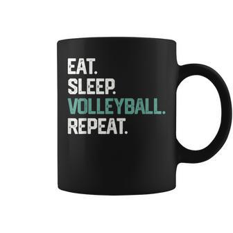 Eat Sleep Volleyball Repeat T For Girls Women Coffee Mug | Mazezy