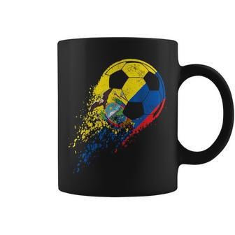 Ecuador Ecuadorian Flag Fan Pride Soccer Player Coffee Mug | Mazezy DE