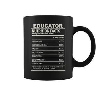 Educator For Teachers Funny Teacher Facts Coffee Mug | Mazezy