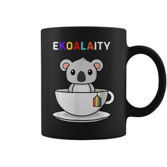 Ekoalaity Gay Pride Cute Koala Tea Cup Rainbow Flag Lgbt Coffee Mug | Mazezy