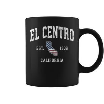 El Centro California Ca Vintage American Flag Sports Coffee Mug | Mazezy