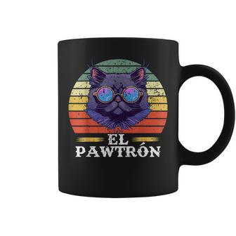 El Pawtrón Cat Dad Grandpa Daddy Cat Fathers Day Coffee Mug - Seseable