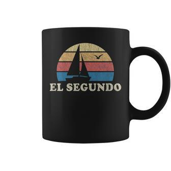 El Segundo Ca Vintage Sailboat 70S Throwback Sunset Coffee Mug | Mazezy