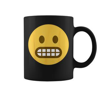 Emoticon Grimacing Face Coffee Mug - Seseable