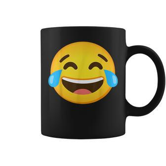 Emoticon Laughing Tears Face With Tears Of Joy Gift Coffee Mug | Mazezy