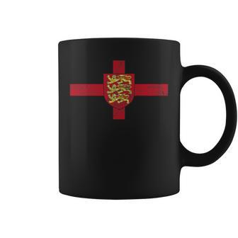 England Flag Royal Arms Saint Georges Cross English Coffee Mug | Mazezy