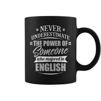 English For & Never Underestimate Coffee Mug - Seseable