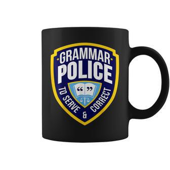 English Grammar Police Sarcasm Quotes Literary Coffee Mug | Mazezy