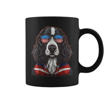 English Springer Spaniel American Flag Us 4Th July Gifts Coffee Mug - Seseable
