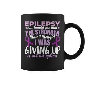 Epilepsy Warrior Purple Ribbon Epilepsy Awareness Coffee Mug - Monsterry DE