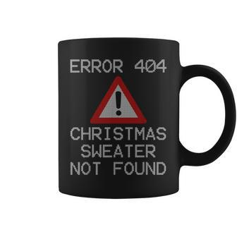 Error 404 Ugly Christmas Sweater T Not Found Coffee Mug | Mazezy