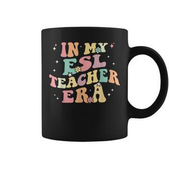 In My Esl Teacher Era Back To School Cute Retro Esol Teacher Coffee Mug - Seseable