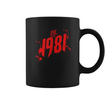 Est 1981 80'S Style Slasher Horror Movie Birth Year Slasher Coffee Mug | Mazezy