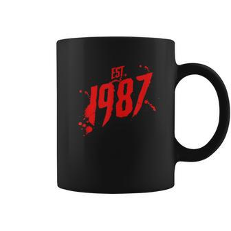 Est 1987 80'S Style Slasher Horror Movie Birth Year Slasher Coffee Mug | Mazezy