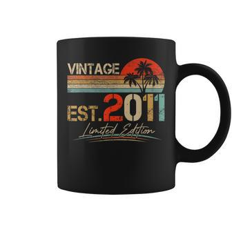 Est Vintage 2011 Limited Edition 12Th Birthday Gifts Boys Coffee Mug | Mazezy