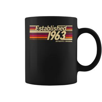 Established 1963 Stripe - 60Th Birthday Gift Idea For Men Coffee Mug - Seseable