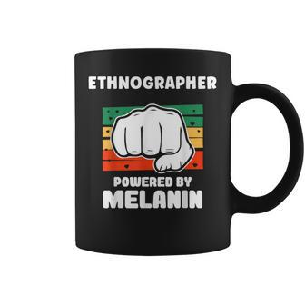 Ethnographer Powered By Melanin Junenth Black Afro Coffee Mug | Mazezy