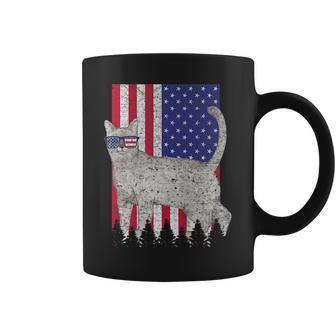 European Burmese Patriotic Cat Usa Pride American Flag Coffee Mug | Mazezy
