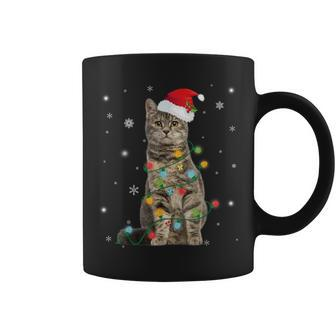 European Shorthair Cat Christmas Light Cat Lover Coffee Mug | Mazezy
