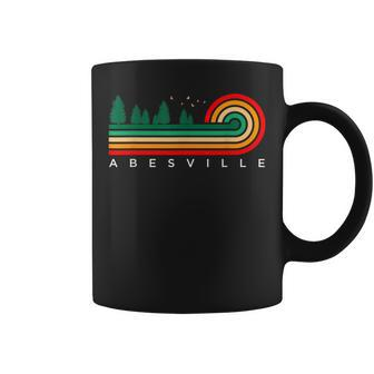 Evergreen Vintage Stripes Abesville Missouri Coffee Mug | Mazezy