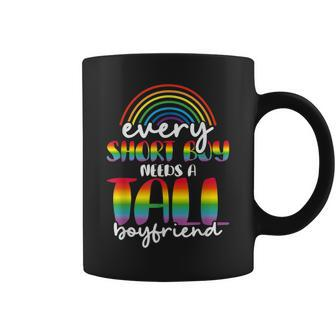 Every Short Boy Needs A Tall Boyfriend Lgbt Pride Gay Couple Coffee Mug | Mazezy