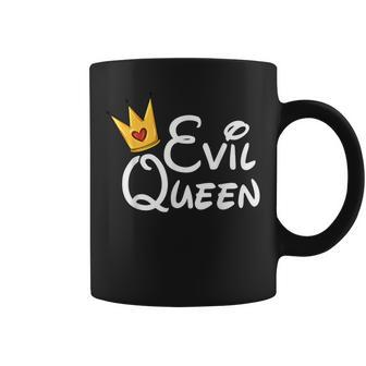 Evil Queen With Crown Black Halloween Costume Coffee Mug - Seseable