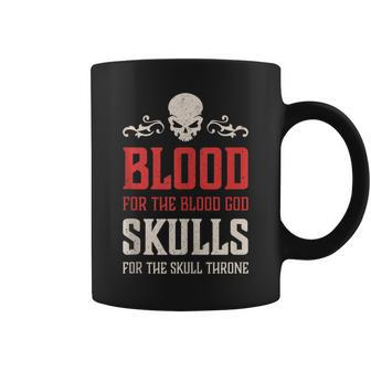 Evil Skull Blood For The Blood God Hell Demon Coffee Mug - Monsterry AU