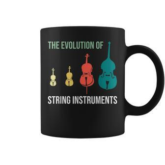 Evolution Of String Instruments Violin Cello Double Bass Coffee Mug | Mazezy