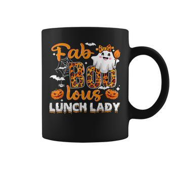Faboolous Lunch Lady Happy Halloween Pumpkin Matching Coffee Mug - Monsterry