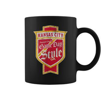 Faded Kansas City Beer Label - Cowtown City Pride Coffee Mug - Seseable