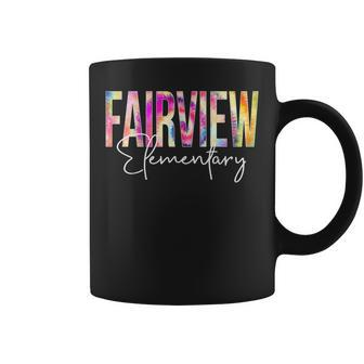 Fairview Elementary Tie Dye Back To School Appreciation Coffee Mug | Mazezy