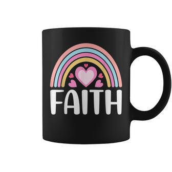 Faith Boho Rainbow For Women Religious Sayings Believe Faith Funny Gifts Coffee Mug | Mazezy