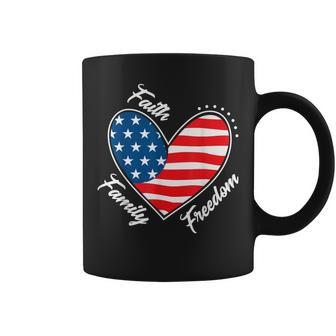 Faith Family Freedom 4Th Of July Patriotic Men Women  Coffee Mug