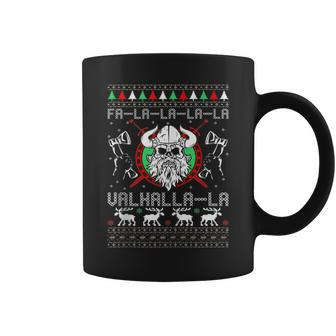 Falalala Valhalla La Ugly Christmas Sweaters Coffee Mug - Monsterry UK