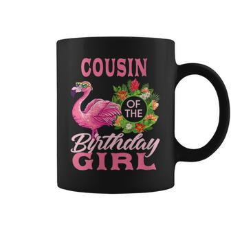 Family Flamingo Matching - Cousin Of The Birthday Girl Coffee Mug | Mazezy