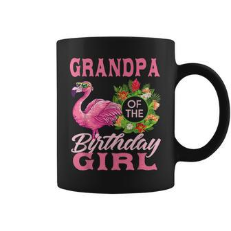 Family Flamingo Matching - Grandpa Of The Birthday Girl Coffee Mug | Mazezy