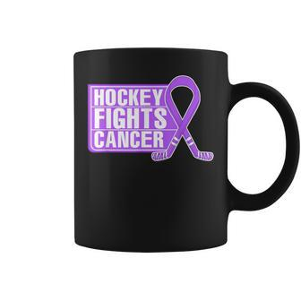 Family Member Support Hockey Fights Cancer Awareness Coffee Mug - Seseable