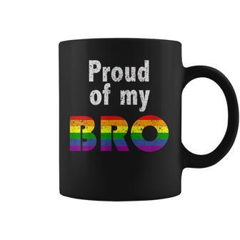Family Pride Gay Bro Brother Rainbow Flag Coffee Mug | Mazezy