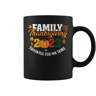Family Thanksgiving 2023 Thankful For My Tribe Coffee Mug - Monsterry
