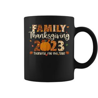 Family Thanksgiving 2023 Thankful For My Tribe Group Autumn Coffee Mug - Seseable